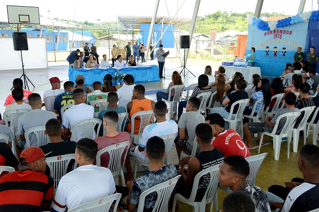 Ao todo, 78 adolescentes em cumprimento de medida socioeducativa se formaram neste ano. Foto: Gil Leonardi/Imprensa MG